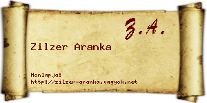 Zilzer Aranka névjegykártya
